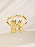 1pc Creative Fashion Personalized Cute Balloon Initial Letter Ring For Kids Delicate Trendy Daily Decoration For Friend Birthday Gift