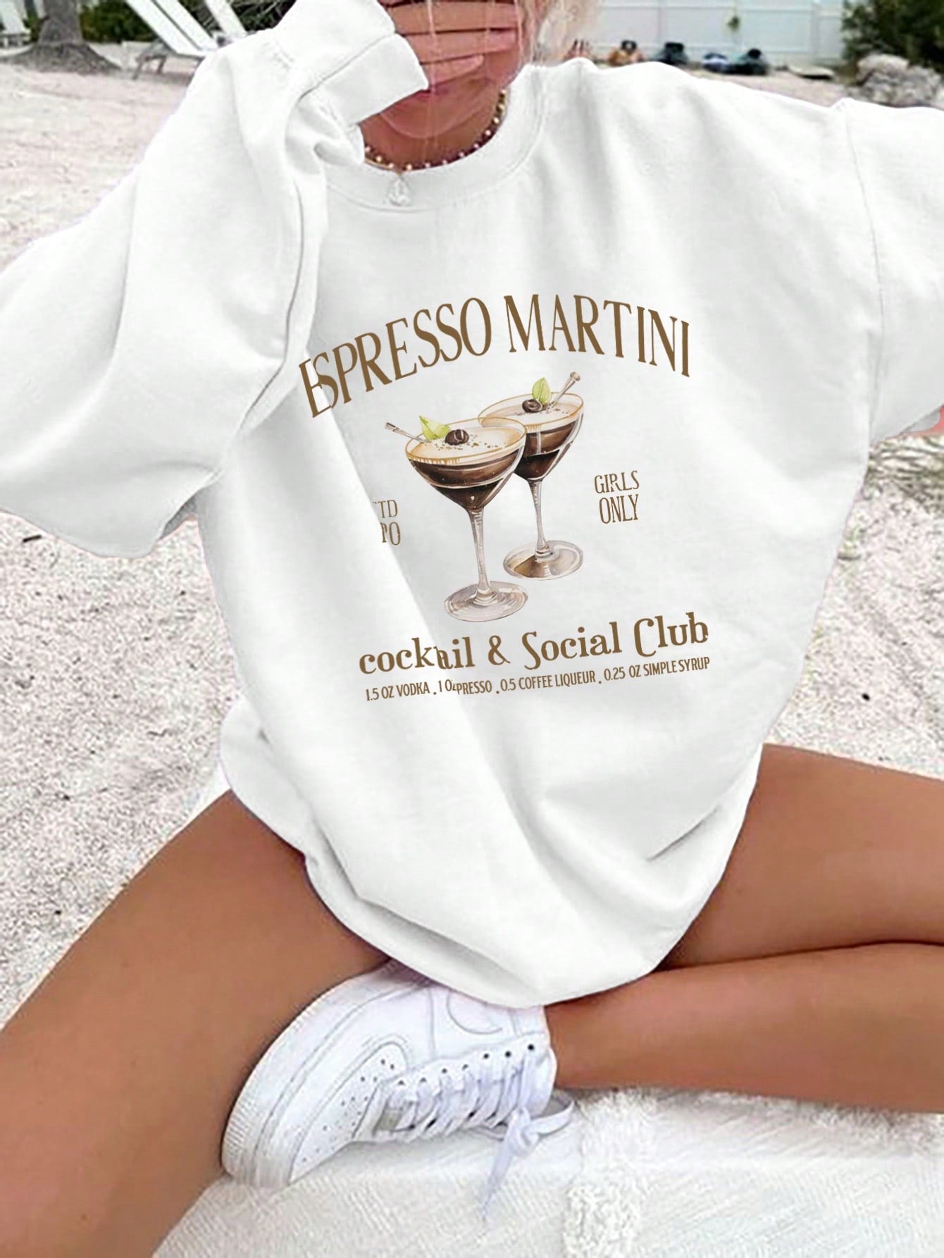 Slogan Graphic Drop Shoulder Sweatshirt
