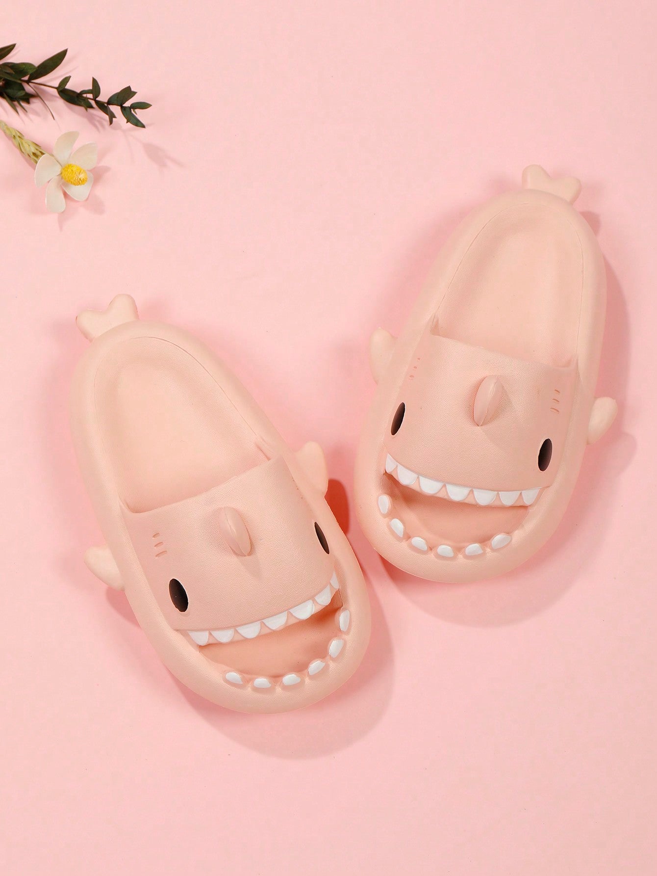 Funny Shark Design Kids Beach Flip Flops, Ocean Themed Slippers