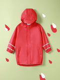 Kids' Red Simple Outdoor Hiking Waterproof Raincoat