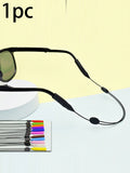 Adjustable Eyeglass Strap, Silicone Non-Slip Holder, Stretchable Sports Unisex, Black, Holder Strap: Hang Your Glasses And Sunglasses Securely Around Neck!