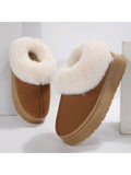 Women's Suede Ankle Moccasin Boots Waterproof Anti-Slip Thick Sole Indoor Warm Snow Boots