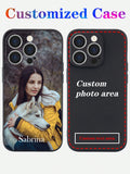 Customized Personalized Scenery Parent-Child Wedding Photo Text Phone Case Protective Cover For Samsung A13/A52s/IPhone XR 12 14