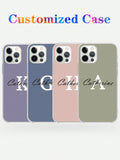 Customized Fashionable Colorful Transparent Full Coverage Phone Case Protective Cover For IPhone 11/13/14/15 Pro Max With Various Letter Names