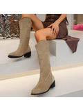 New Boots In Spring And Autumn Single Female Fashion Wear A Single Product Black Thick Heel Boots