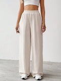 Tall Solid Slant Pocket Linen Wide Leg Pants