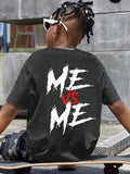Boys' Teenager Casual Printed Dark Grey Round Neck Pullover Short Sleeve T-Shirt Summer Top