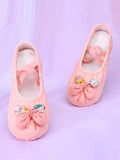 Kids' Indoor Practice Shoes - Full Elastic Butterfly Soft Sole Comfortable & Abrasion-Resistant Slip-On Ballet Dance Shoes