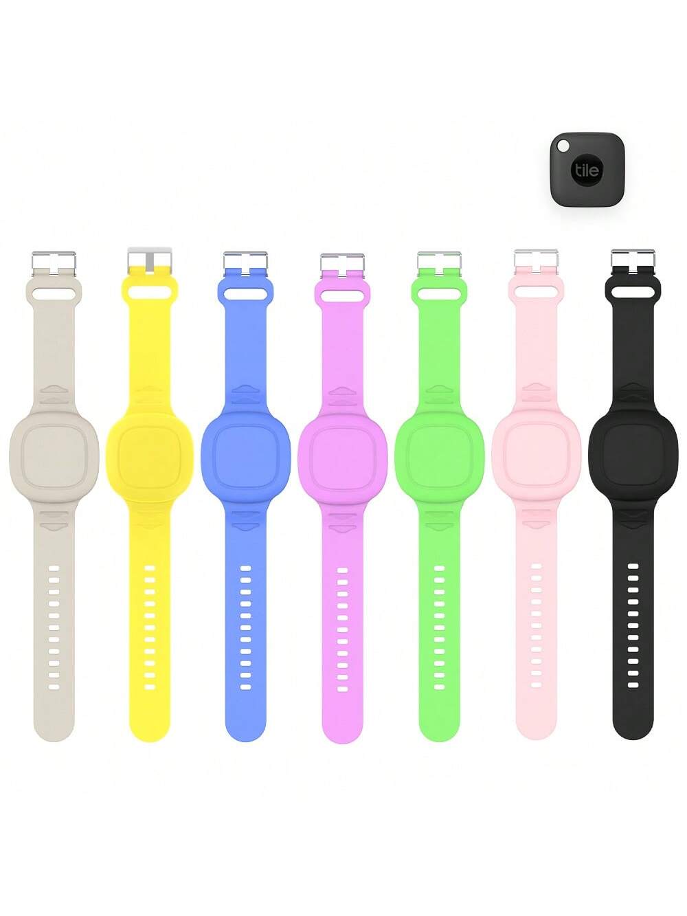 Colorful Soft Silicone Watch Band, Waterproof, Dustproof, Scratch Resistant, Super Cute And Fun, Suitable For Tile Mate (2022) Tracker (Note: Includes Band Only)