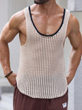 Modomio Men's Casual Sleeveless Round Neck Knitted Vest