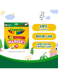 Crayola Broad Line Markers, Classic Colors 10 Each, 10 Count