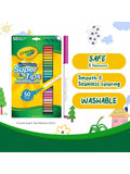 Crayola Super Tips Washable Markers, 50 Pack, Versatile & Non-Bleed, Ages 3+