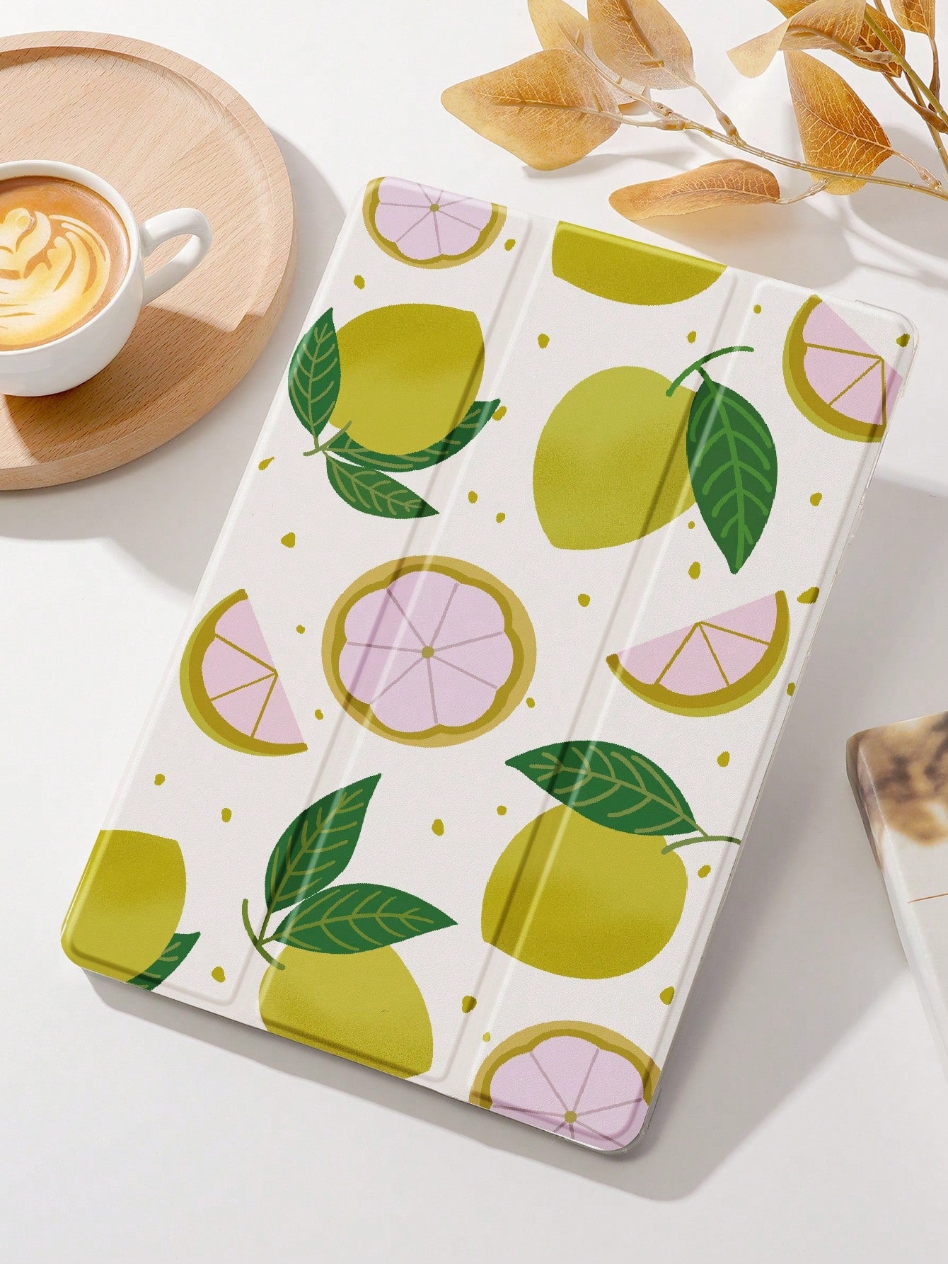 Flower 1pc Cute Smiling Daisy Pattern Tablet Case With Drop Protection, Pencil Holder, Sleep/Wake Functionality, Compatible With Samsung, Huawei, Xiaomi And Ipad