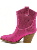 River-01 Rhinestone Cowboy Ankle Bootie