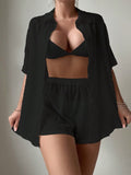 Kimono Style Jacket, Random Pleated Fabric Material