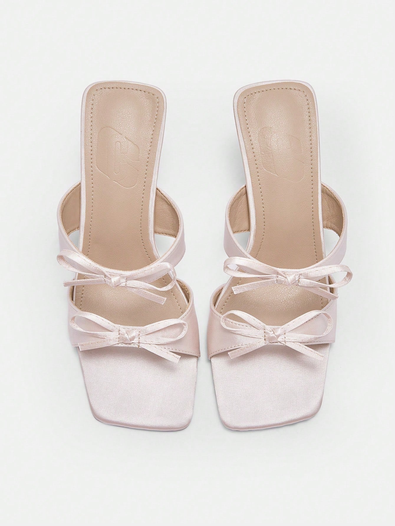 Women's Elegant High Heeled Sandals With Pointed Toe, Thin Heels, Fashionable And With Small Bowknots, Suitable For Parties And Evening Events