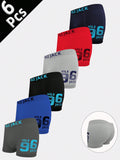 Tween Boy 6pcs Seamless Polyester Boxer Briefs, Breathable Elastic Underpants
