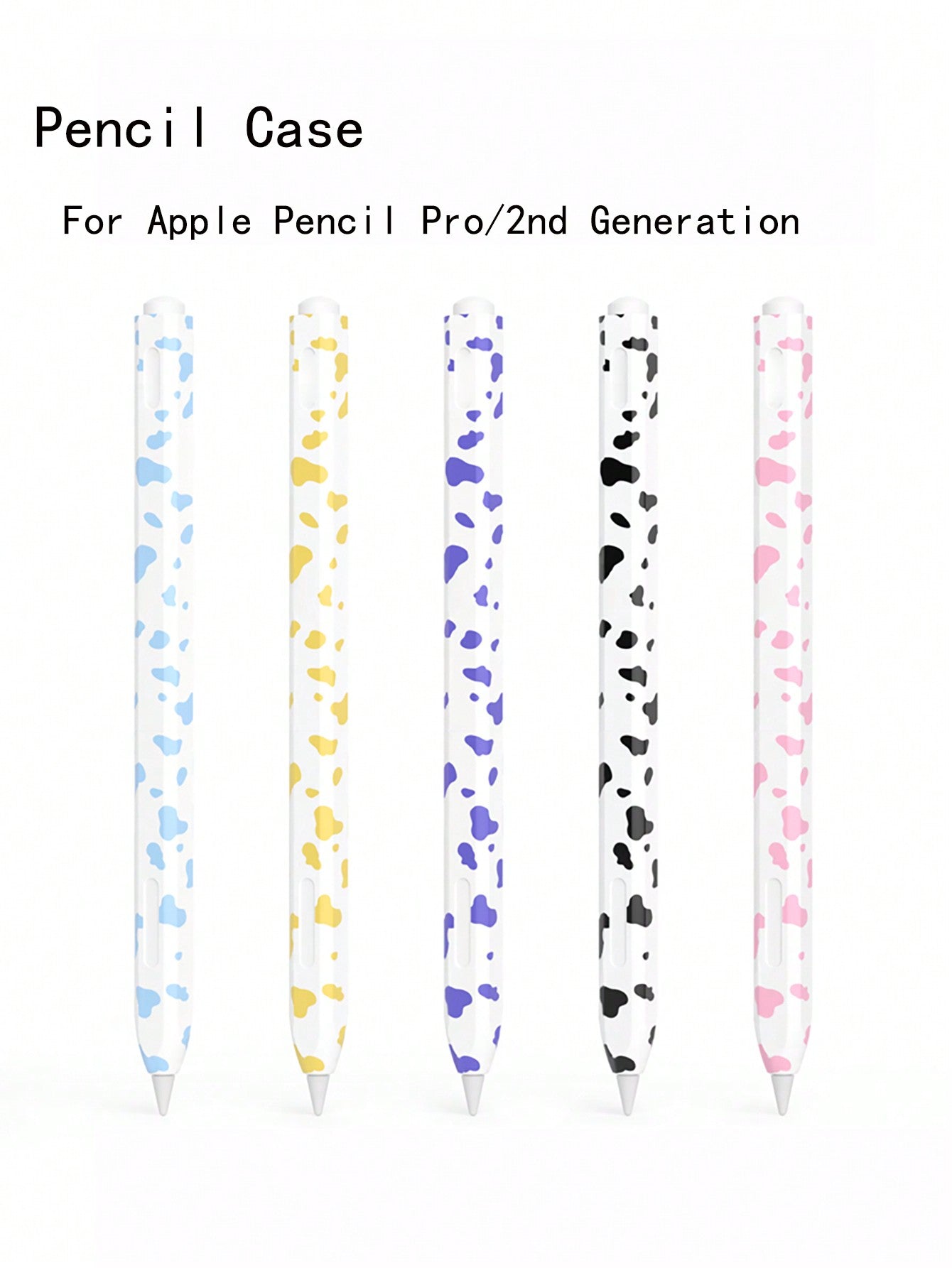 Cow Print Pencil Case Compatible With Apple Pencil Pro And Apple Pencil 2nd Generation Case Cover Silicone Protective Sleeve