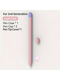 Protective Cover Set Compatible With Apple Pencil 1st And 2nd Generation, Including Pen Tip Cover, Pen Cap, And Pen Holder
