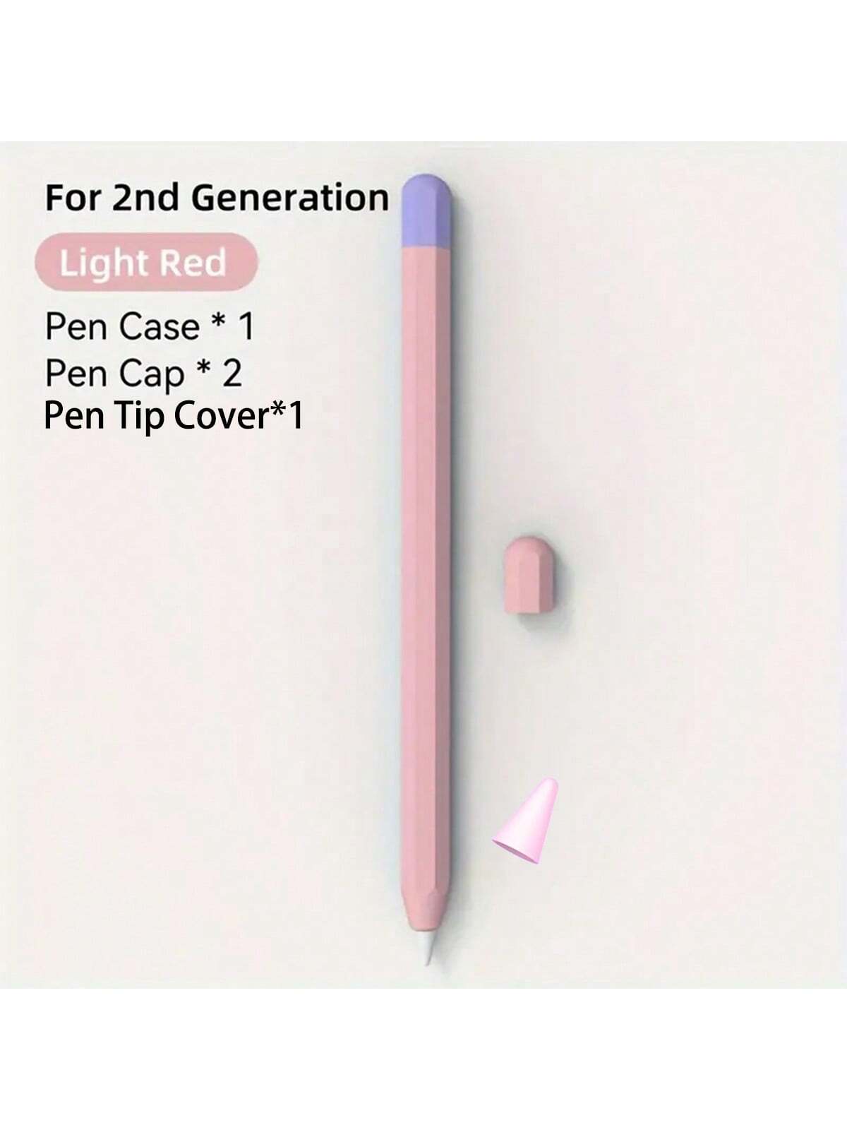 Protective Cover Set Compatible With Apple Pencil 1st And 2nd Generation, Including Pen Tip Cover, Pen Cap, And Pen Holder