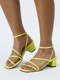 Women's Summer New Chic Chunky Heel Open Toe High Heel Sandals