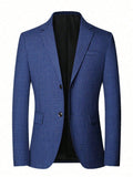 Navy Blue Business Casual Suit Jacket