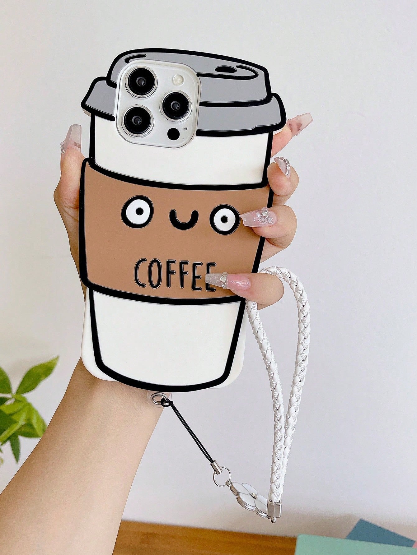 Funny New Arrival Coffee Cup Shaped Cartoon Style Soft Silicone Full Coverage Phone Case Compatible With IPhone 11/12/13/14/15 Pro Max