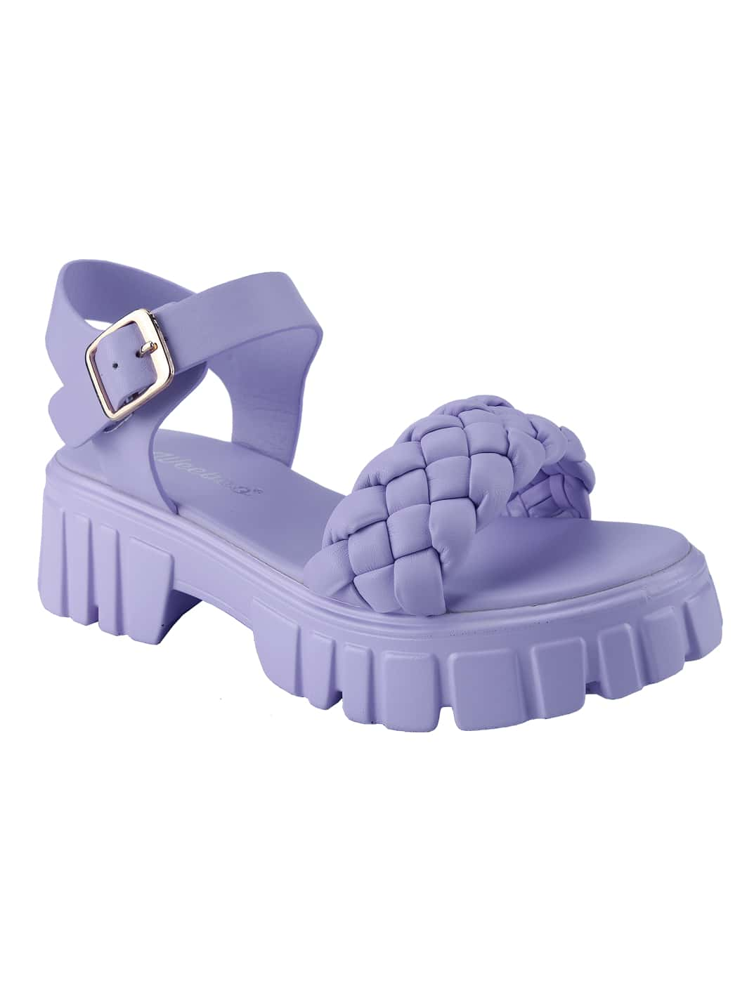 Women's Platform  Sandals Open Toe One Band Buckle Ankle Sandals Strap Block Heel Fashion Summer