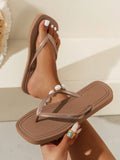 Thick-Soled Women's Flip-Flops, New Anti-Slip Outdoor Beach Sandals, Water-Resistant EVA Material, Suitable For Swimming And Traveling