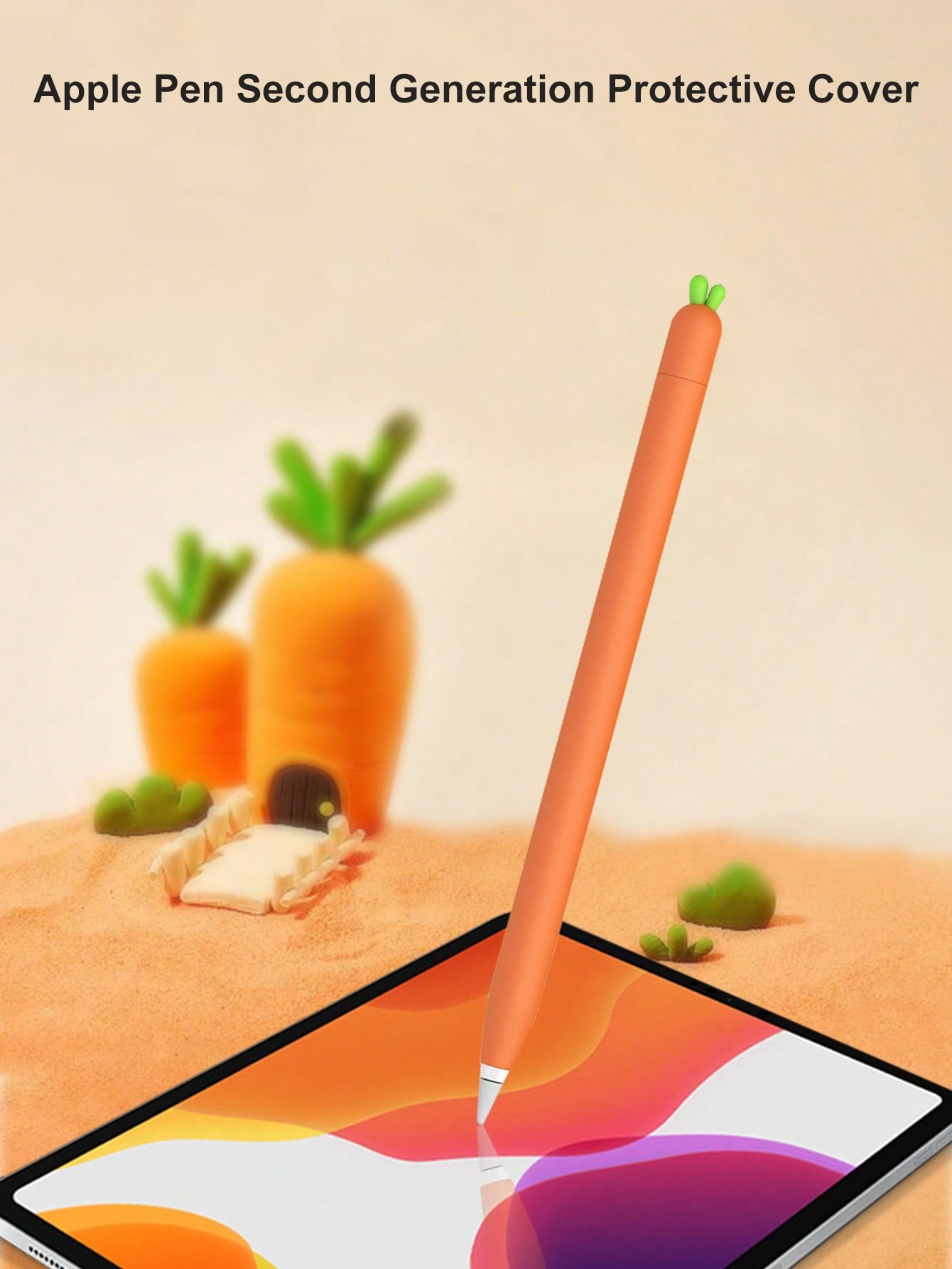 Carrot-Shaped Silicone Protective Case / Cap For Apple Pencil 2nd Generation