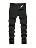 Teen Boy Black  Straight Leg Jeans With Side Pockets