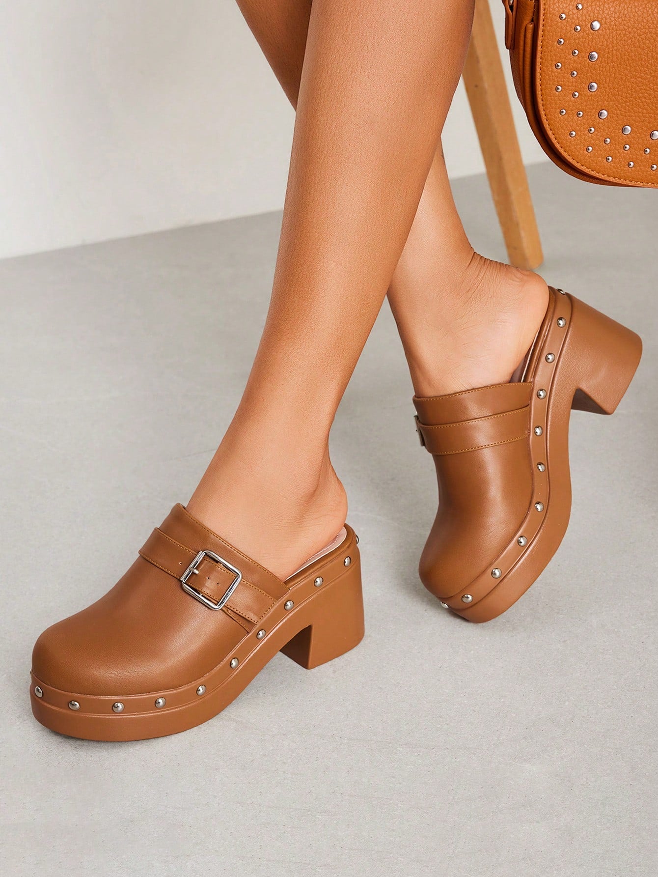 Styleloop Women Shoes Fashion Chunky White Outdoor High Heel Shoes For Summer Vacation Shoes Summer Sale  Boho Feels Vintage Cottagecore Frenchy Shoes