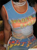 Crop Tight Slimming Printed Tank Top