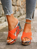 Women's Thick Sole Wedge Sandals, Retro Espadrille Platform Sandals, Waterproof High Heels