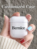 Customized Fashionable Personalized DIY Commemorative Alphabet Blessing Name Or Initials TPU Bluetooth Earphone Case Compatible With Apple AirPods 1/2/3