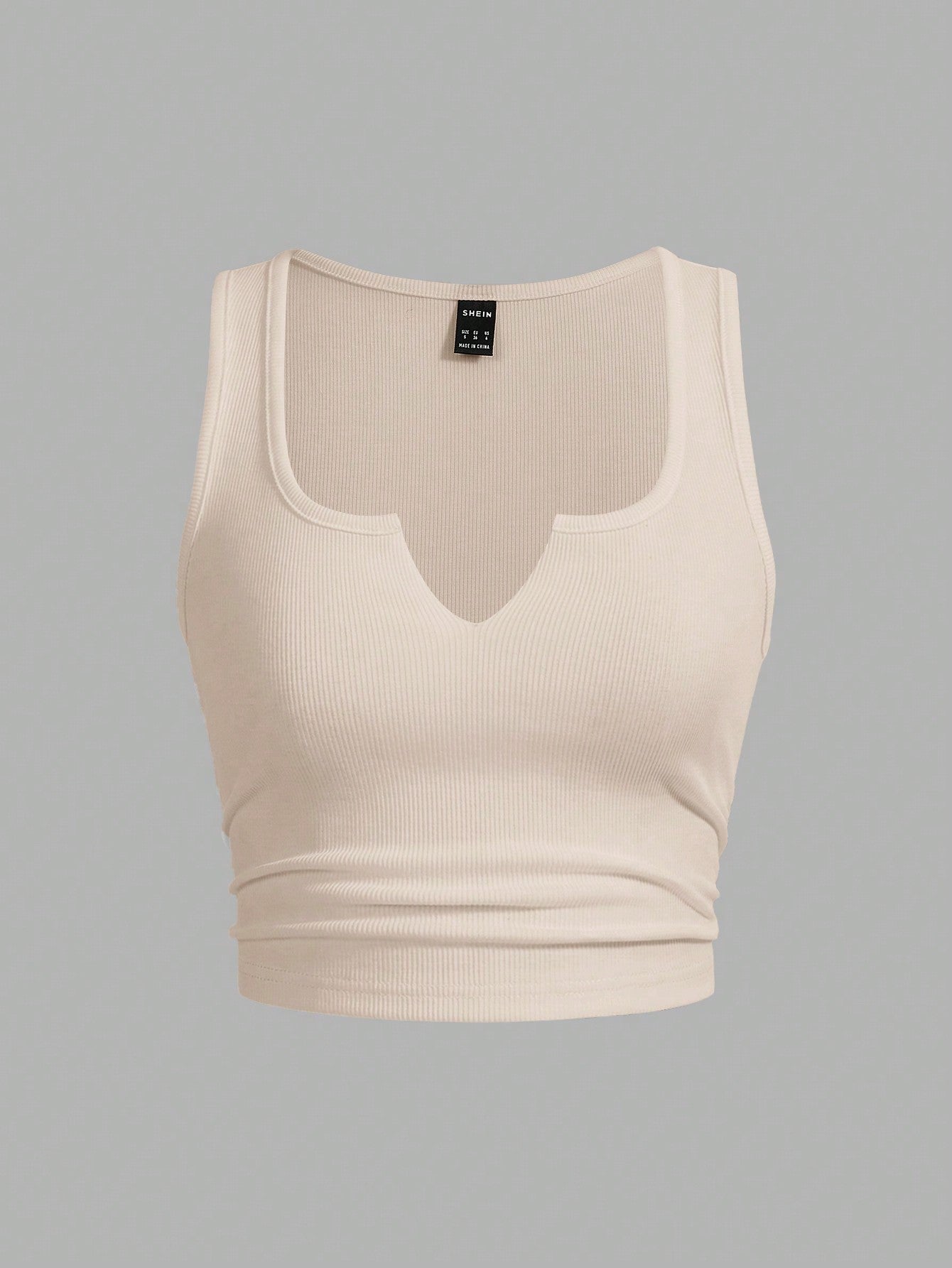 Women's 2024 Summer Fine Knit Ribbed Multipurpose Sleeveless Short Top With Solid Color And Asymmetrical Neckline