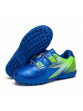 Children's Football Shoes Suitable For Children Under 12 Years Old, Magic Buckle, TF Rubber Sole, Low-Top, Boys And Girls Competition Training Shoes, Size 25-33