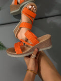 New Summer Women's Comfortable Platform Wedge Thick Sole Waterproof Sandals, Oversized