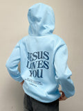 Women's Fleece Lined Hoodie With Slogan Print And Drawstrings, Suitable For Autumn And Winter