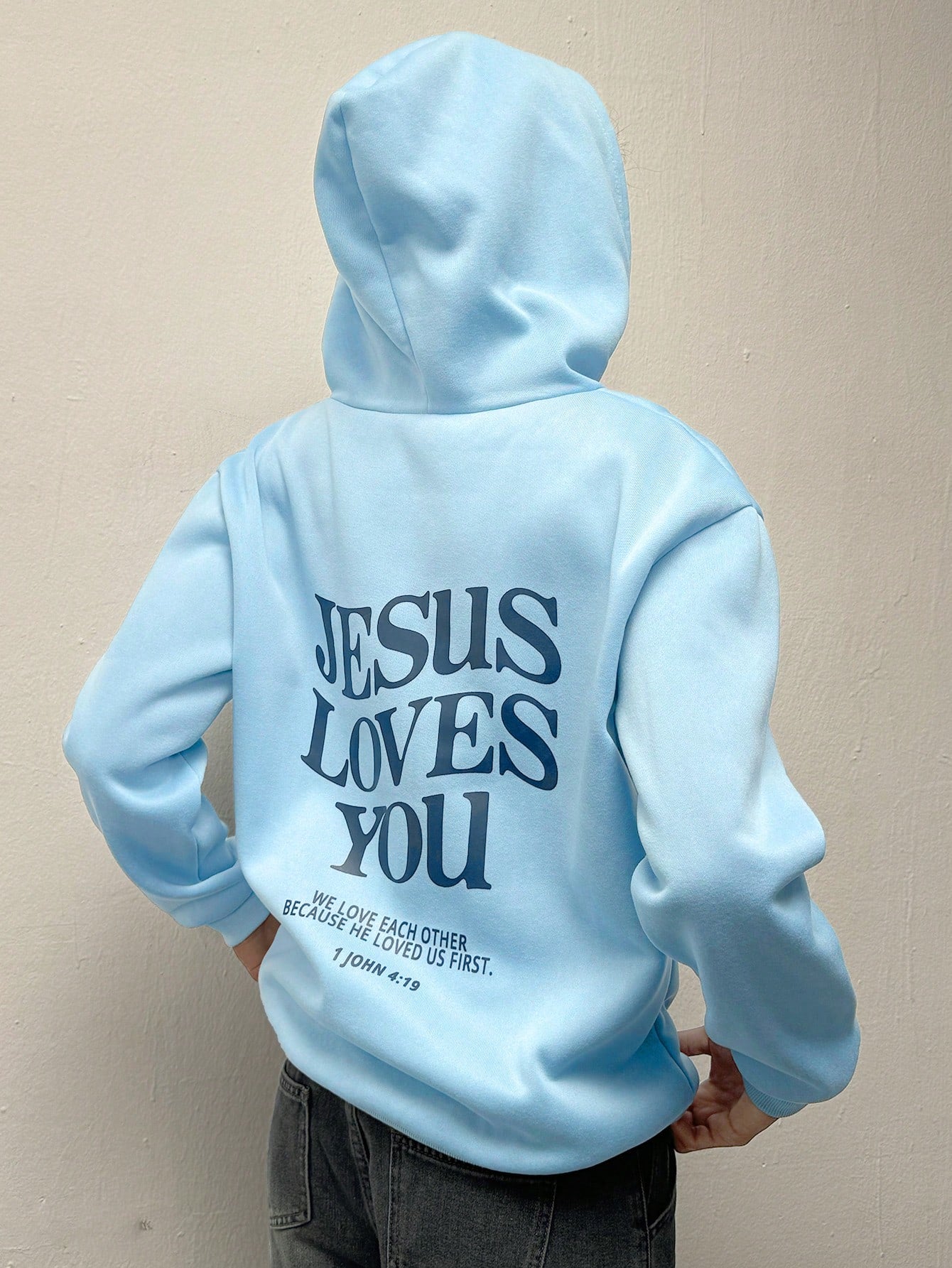 Women's Fleece Lined Hoodie With Slogan Print And Drawstrings, Suitable For Autumn And Winter