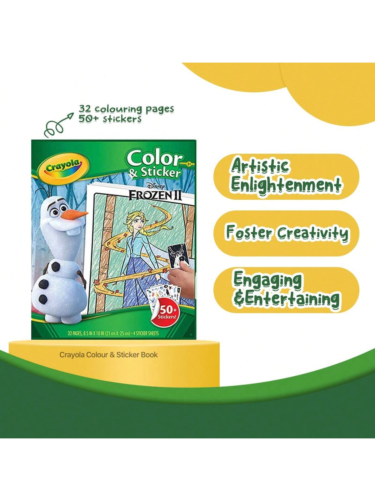 Crayola Frozen 2 Coloring Pages & Sticker Book, Gift For Kids, Ages 3, 4, 5, 6