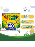 Crayola 58-7858 Ultra-Clean Washable Broad Line Markers, 40-Count With Crayola
