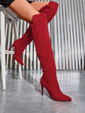 Women's Over The Knee Thigh High Boots Long Stretch Pointed Toe Stiletto High Heels Fall Sexy Boots