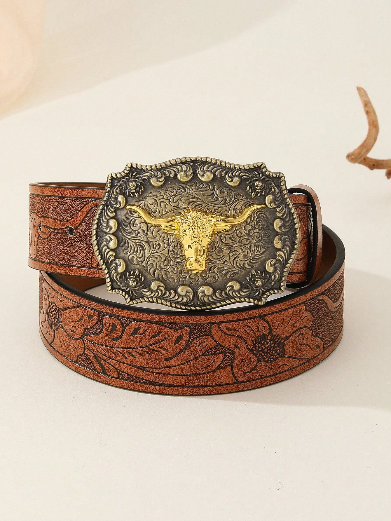 1pc Girl's Western Vintage Belt Western Cowgirl Horse Decor Belt For Jeans Pants