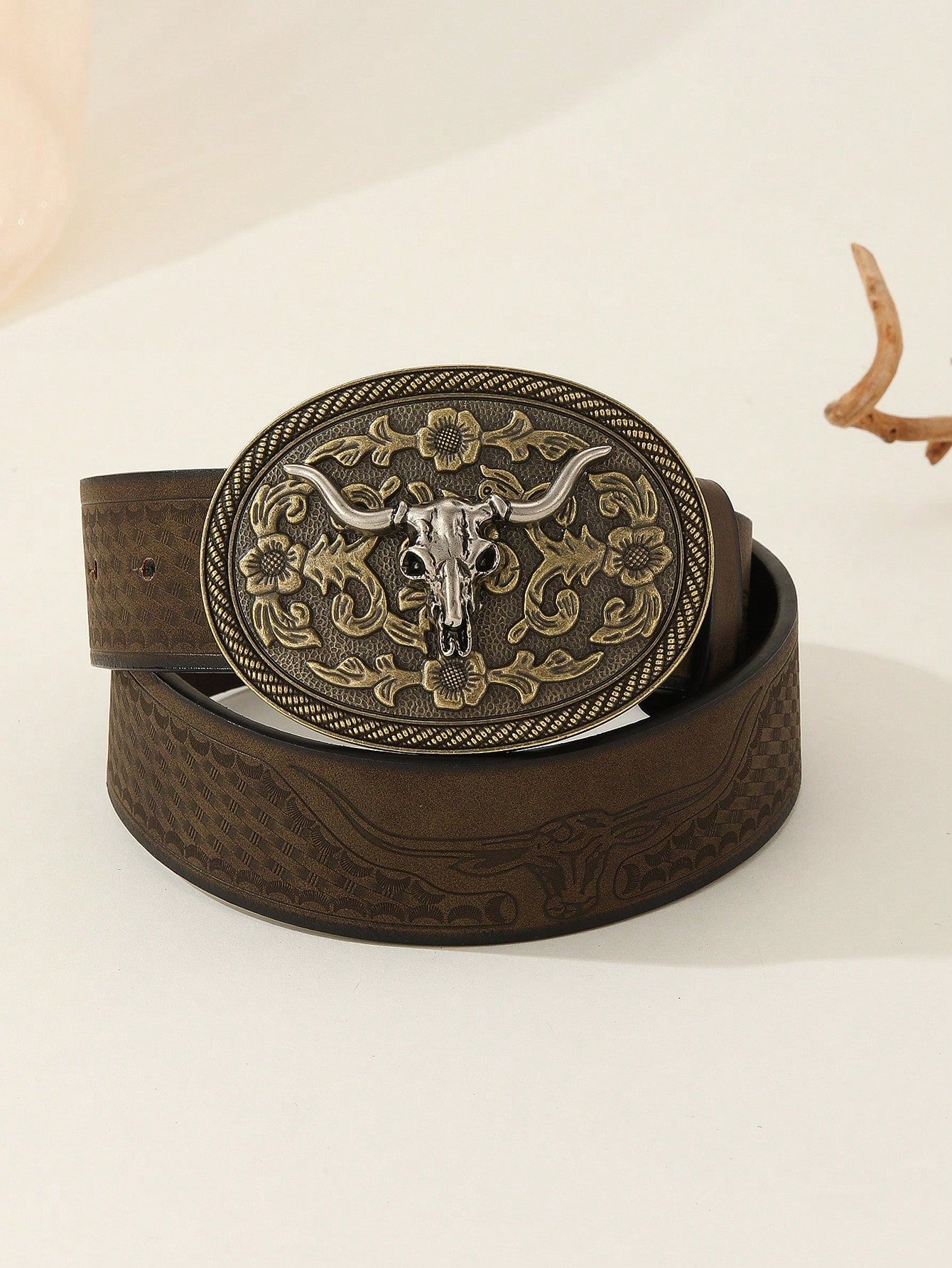 1pc Girl's Western Vintage Belt Western Cowgirl Horse Decor Belt For Jeans Pants