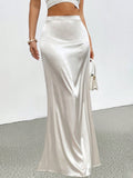 Minimalist High-Quality Glossy Skirt