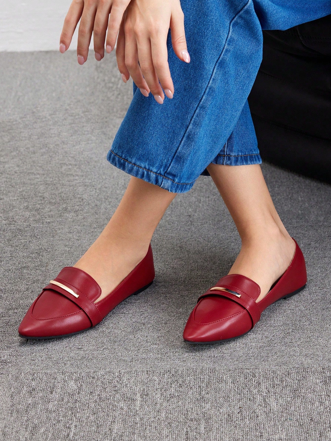 Women Shoes Fashion Point Toe Lightweight Toe White Loafers For Summer Vacation Shoes Summer Sale Back To School Shoes College Student Shoes Elegant Business Casual Business Chic Halloween