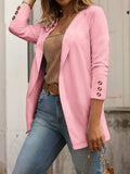 Ladies Suit Collar Button Work Blazer Coat