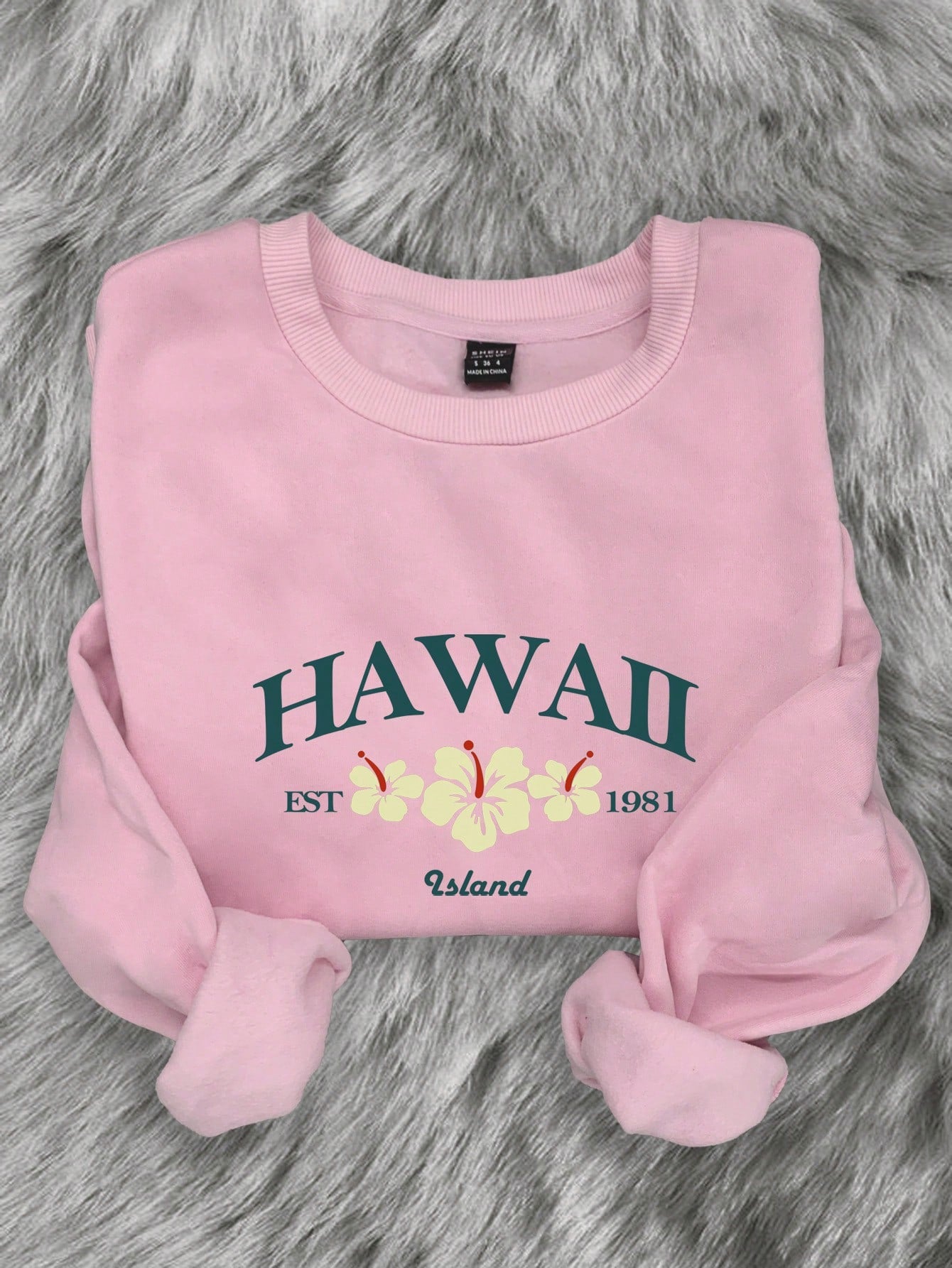 Beach Pattern & Ocean Creatures Print Casual Round Neck Casual Long Sleeve Sweatshirt For Women