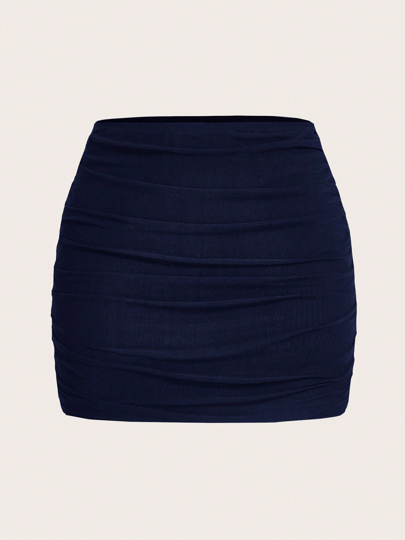 Mesh Double-Layer See-Through Bodycon Mini Skirt